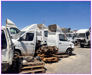 Desguace Málaga Camión Hermanos Romero descontaminación de vehículos
